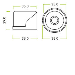 Round Floor Mounted Door Stop