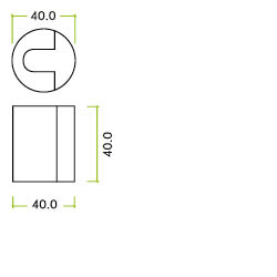 Door Stop Floor Mounted - Large Round - 40mm dia