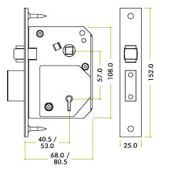 British Standard 5 Lever Sashlock