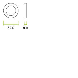 Turn and Release complete with escutcheon c/w Indicator and 5mm spindle - 52mm Rose - Grade 304
