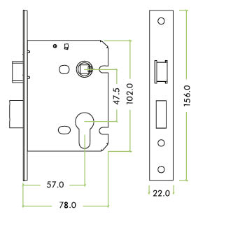 Euro Profile Sashlock 3" / 76mm