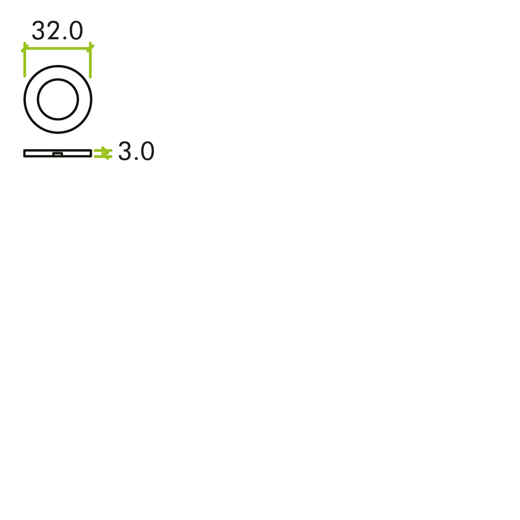 Rosso Mini 32mm Round Spare Rose Set