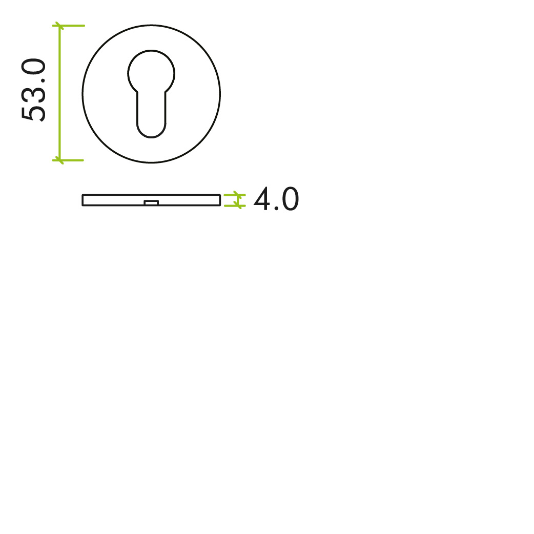 Euro Profile Escutcheon - Rosso Slim - 4mm