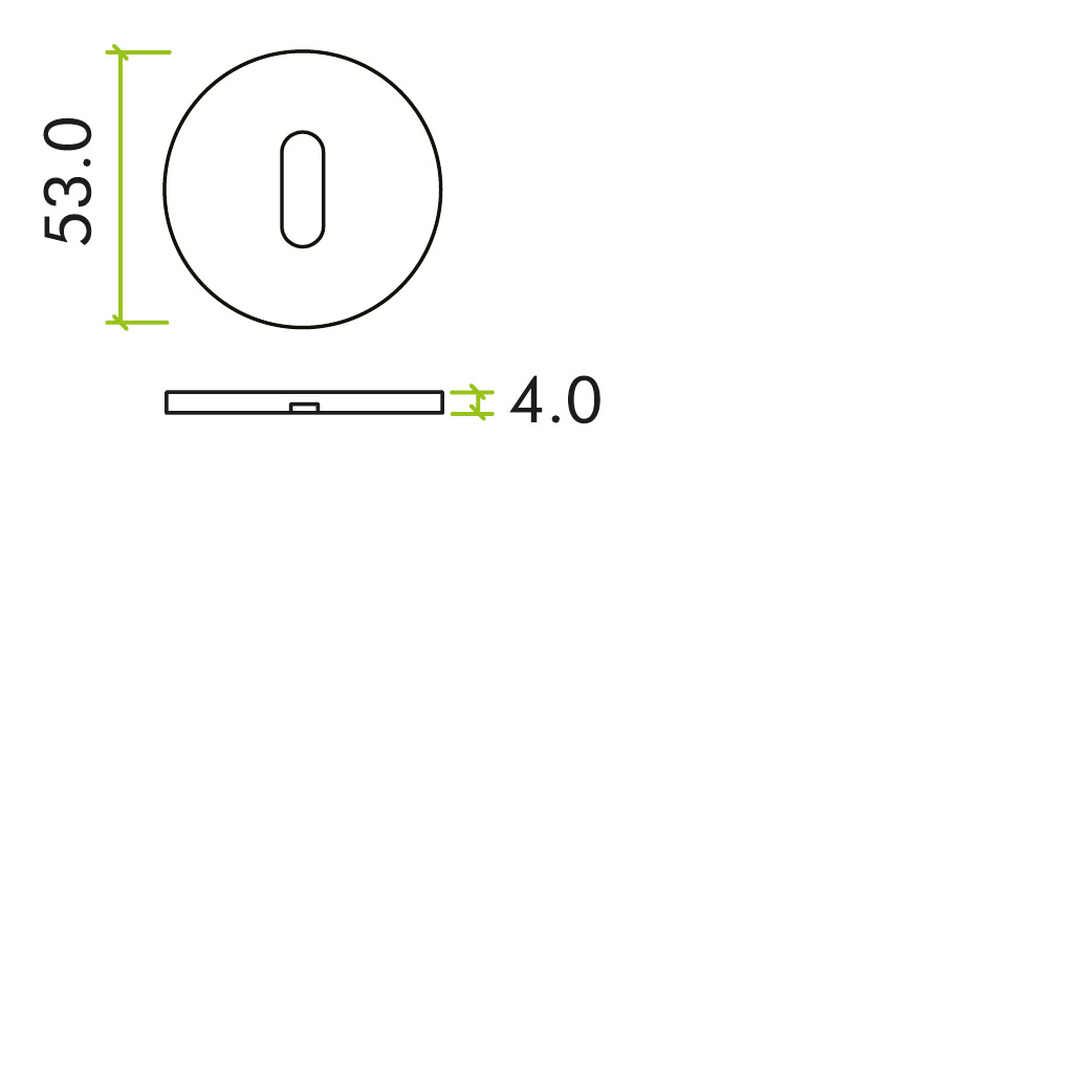 Standard Profile Escutcheon - Rosso Slim - 4mm