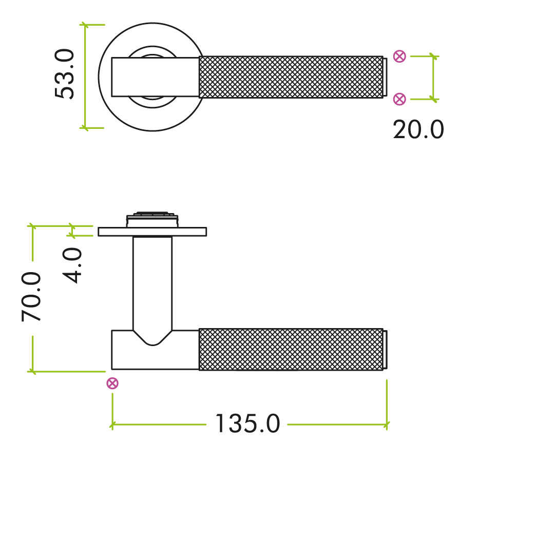 Orta Lever on 4mm Round Slim Sprung Rose