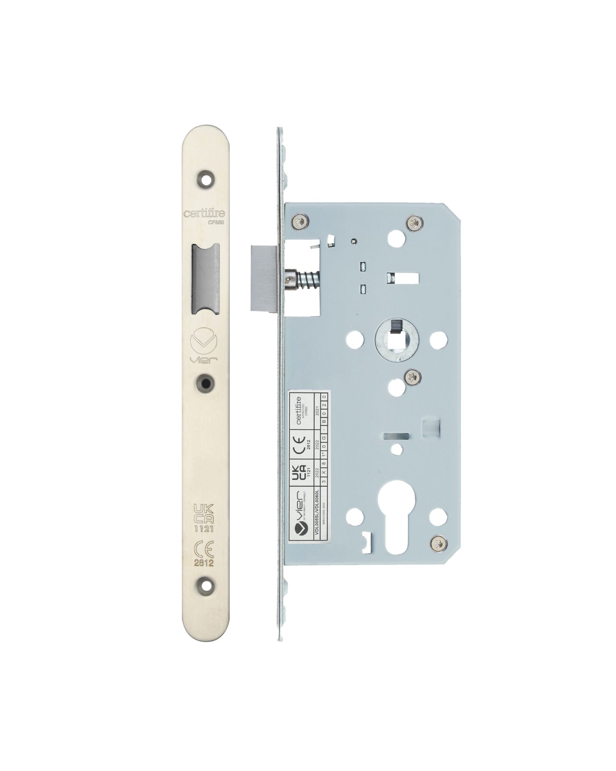 2 Piece - DIN latch - backset 55mm - radius