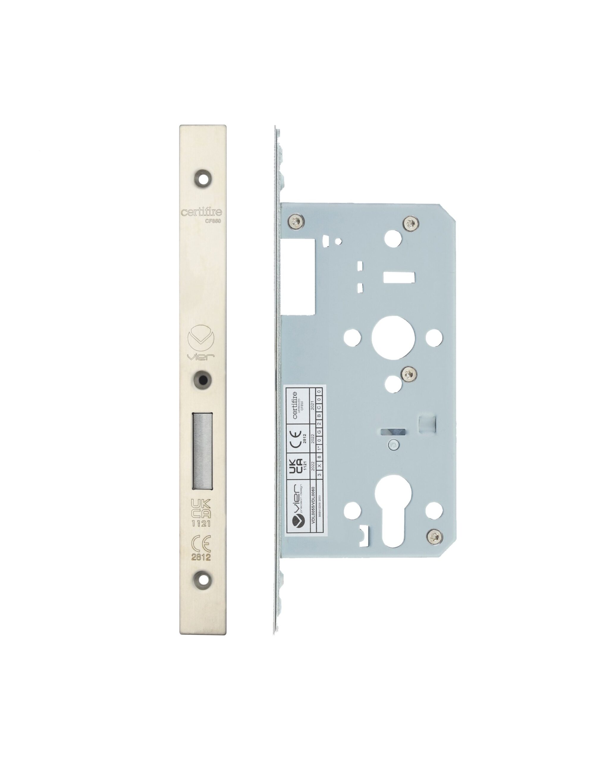 2 Piece - DIN euro deadlock - backset 55mm