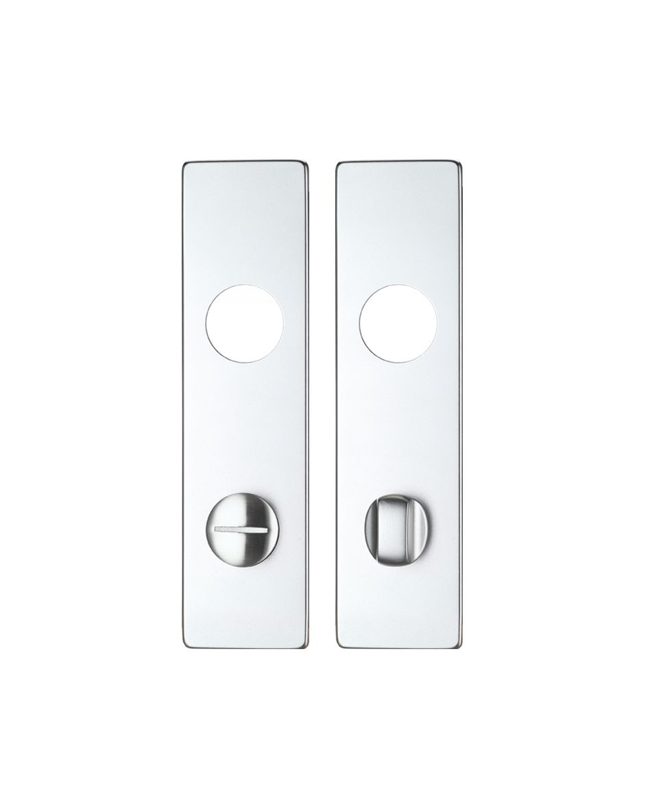 Spare Push on Bathroom Backplate for Aluminium including the Turn and release - 78mm Centres