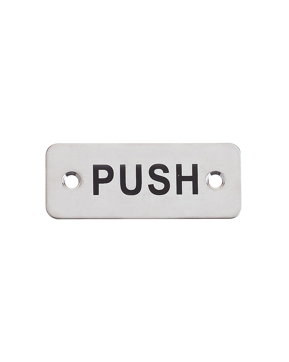 Rectangular Push Sign - 75 x 30mm