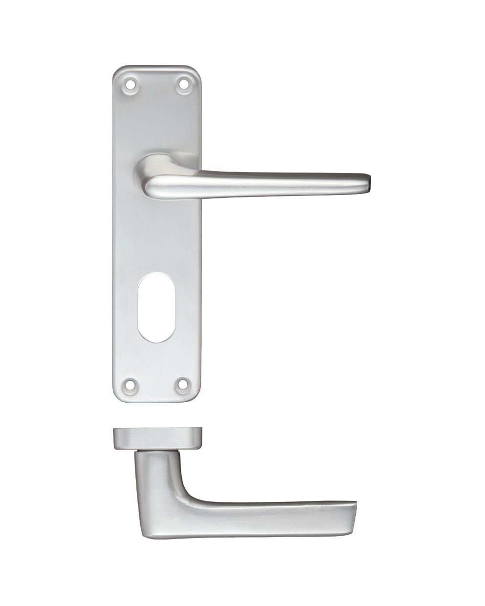 Contract Aluminium Lever on Oval Profile Backplate