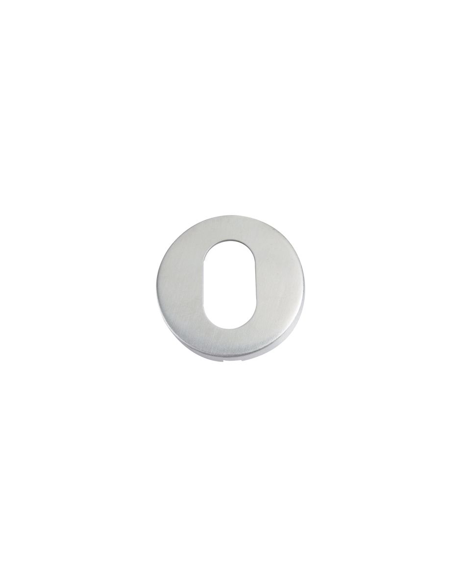 Oval Profile Escutcheon - 52mm Dia - Grade 201