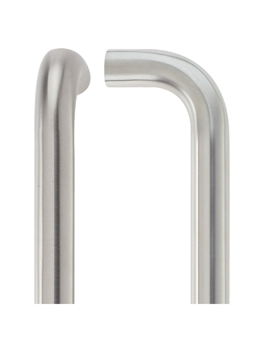 22mm D Pull Handle - 600mm Centers - Grade 201 - Bolt Through Fixings