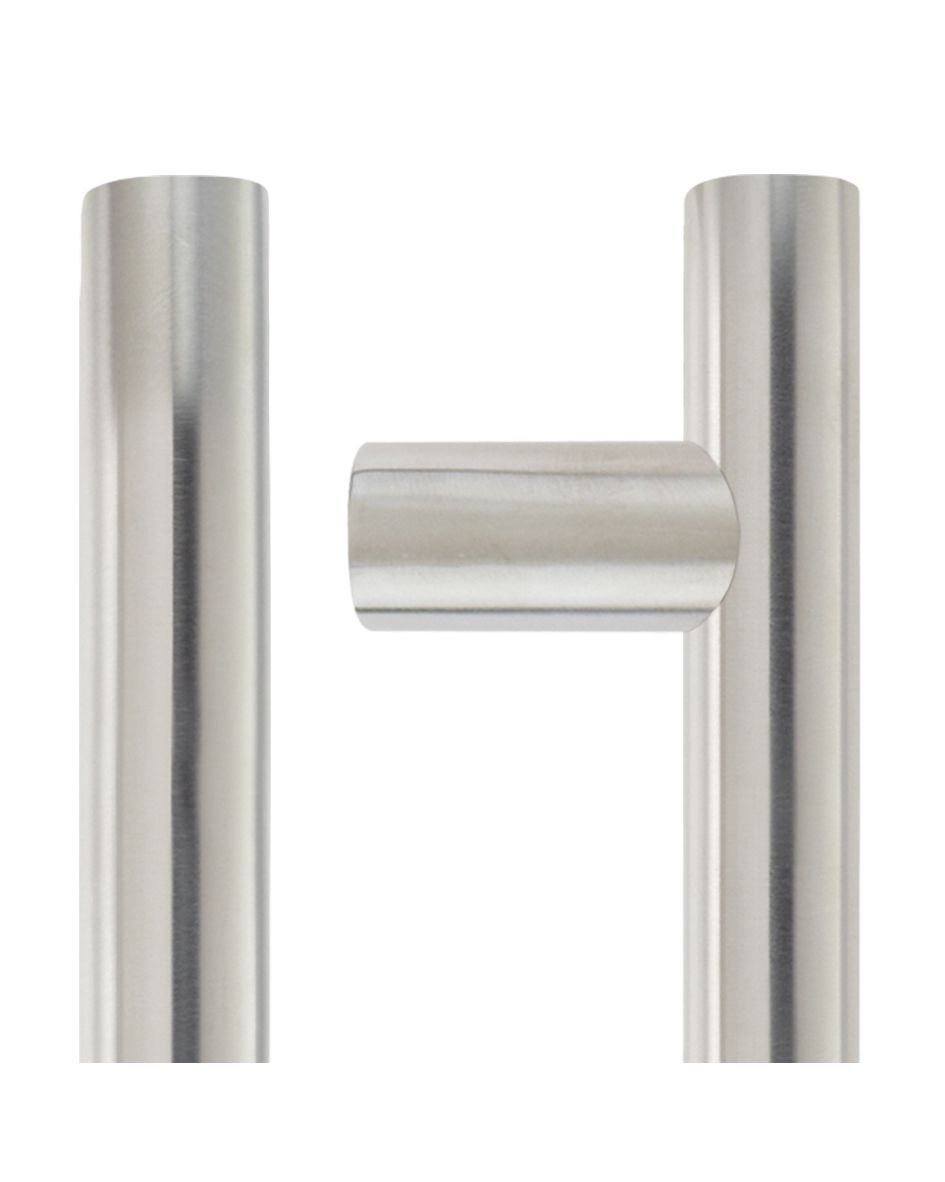 30mm Guardsman Pull Handle - 600mm - Grade 201 - Bolt Through Fixings - 400mm c/c
