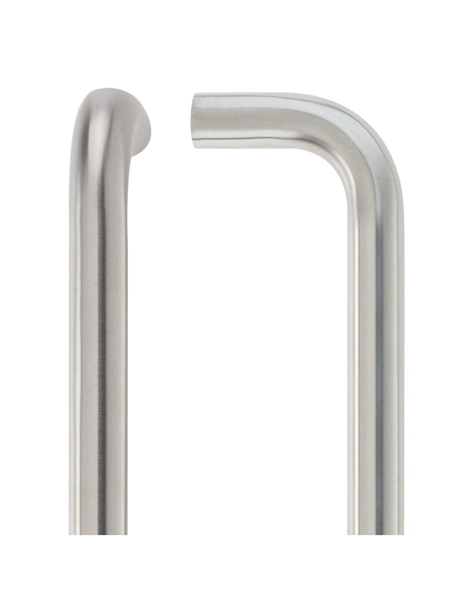 19mm D Pull Handle - 425mm Centers - Grade 316 - Bolt Through Fixings