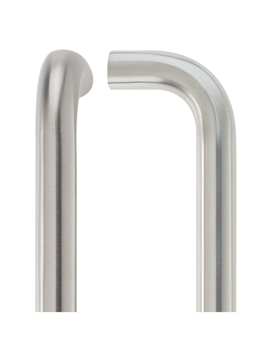 22mm D Pull Handle - 300mm Centers - Grade 304 - Bolt Through Fixings