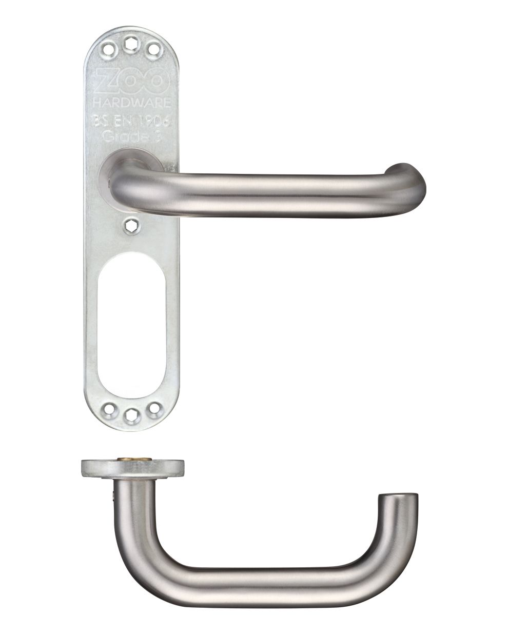 19mm Tubular Return to Door Lever on Inner Plate/Short Plate