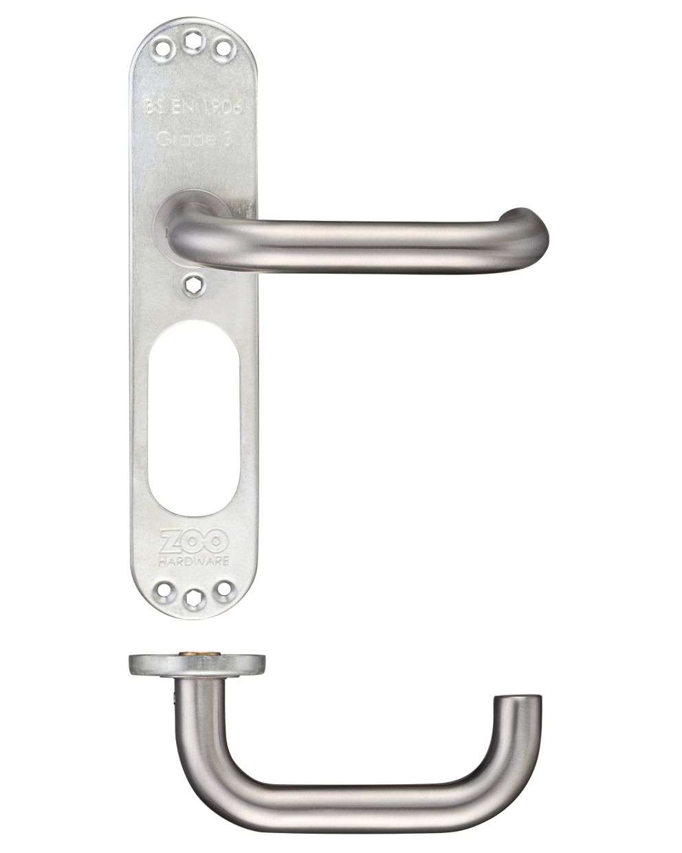 19mm Tubular Return to Door Lever on Inner Plate"
