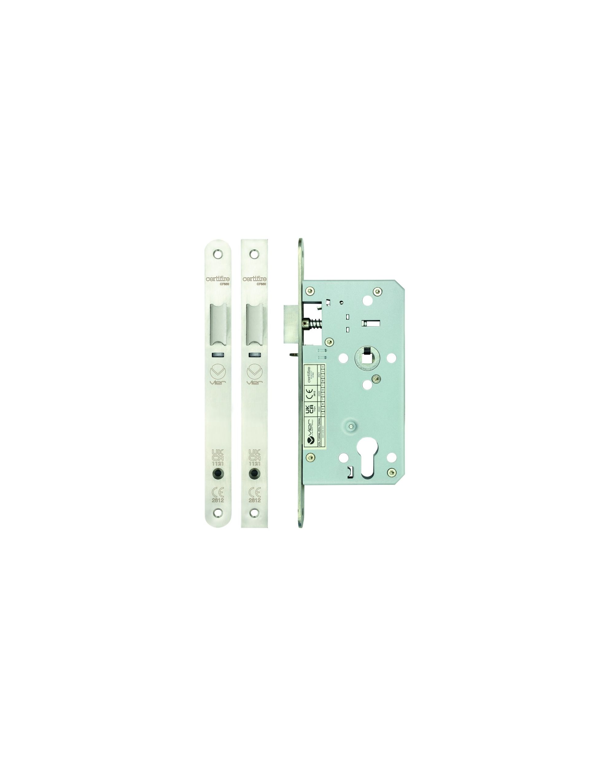 Din night latch - 72mm c/c - backset 55mm - radius