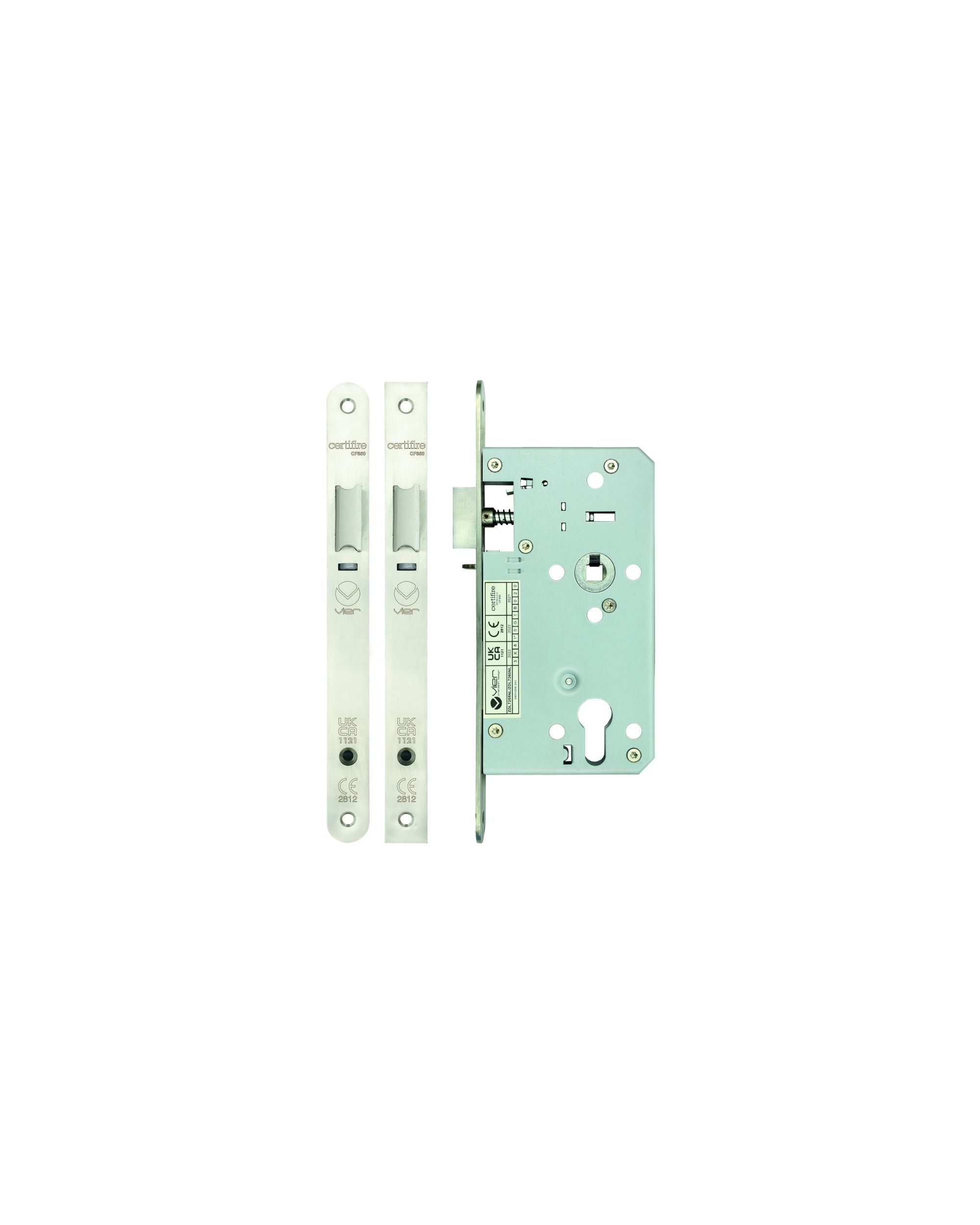 Din night latch - 72mm c/c - backset 60mm - radius