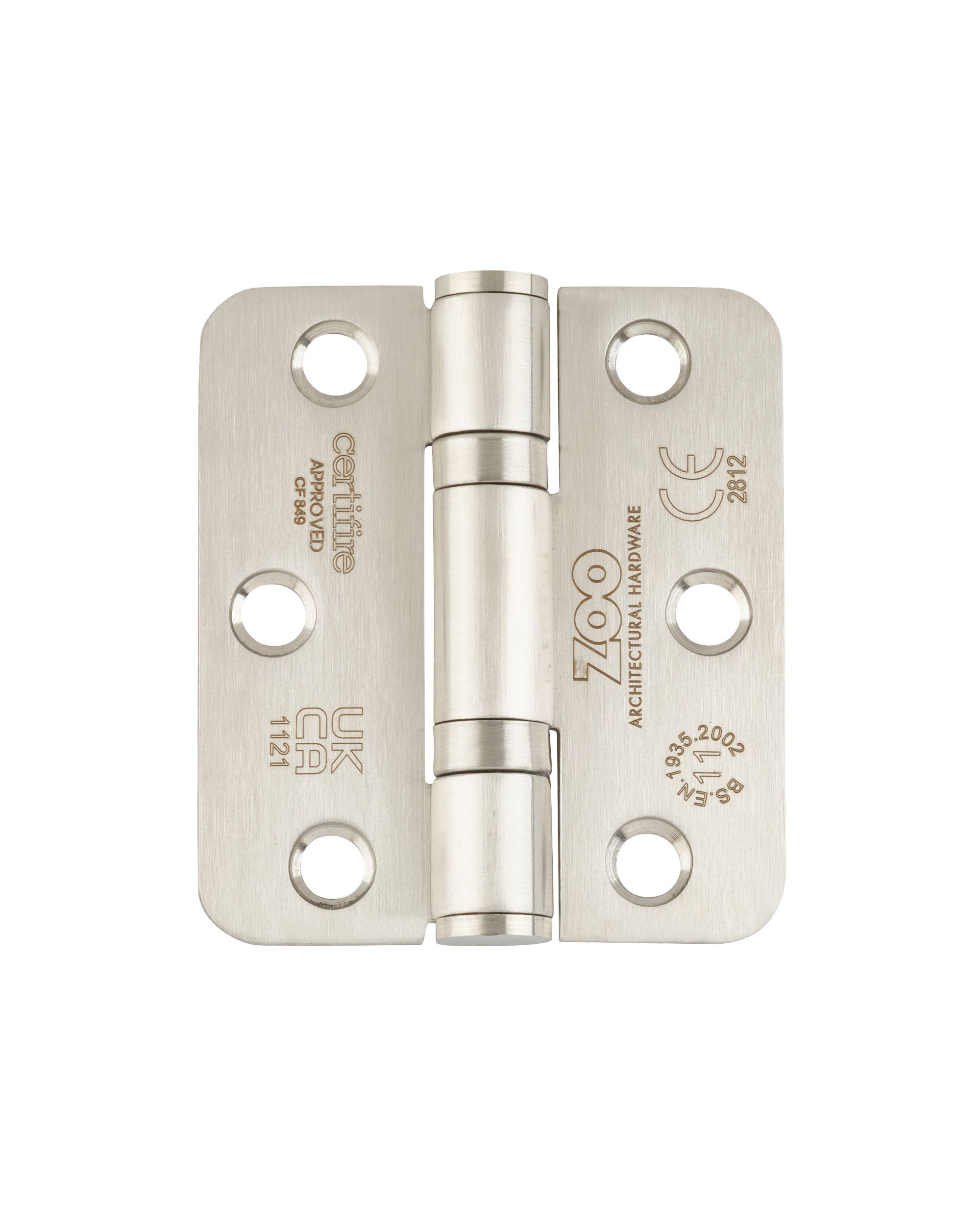 Grade 11 Ball Bearing Hinge Stainless Steel Radius - Grade 201 -76 x 67 x 2.5mm