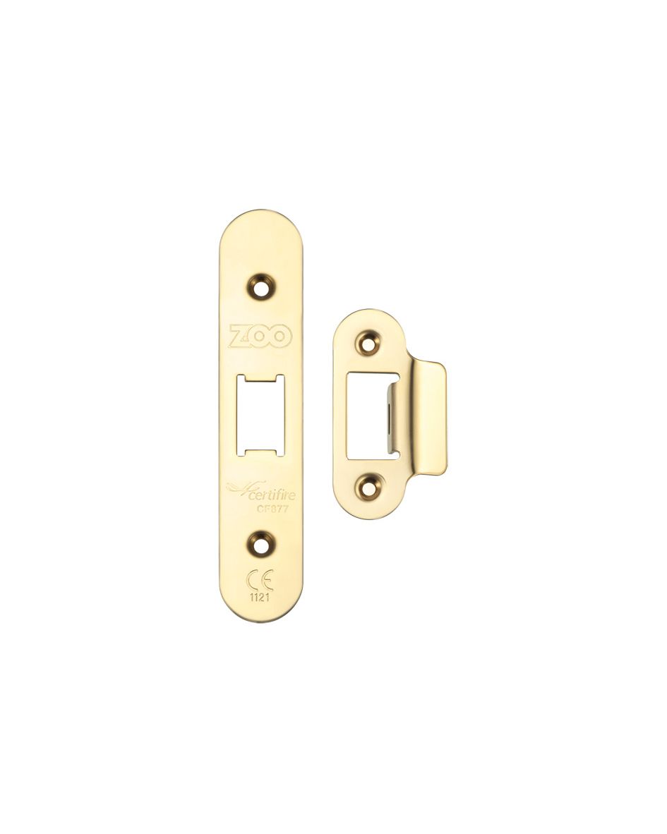 Spare Acc Pk for UK Flat Latch - contains Radius Forend, Strike and Fixing Screws