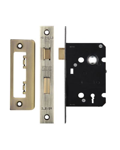 3 Lever Sash Lock 2.5" - smaller case