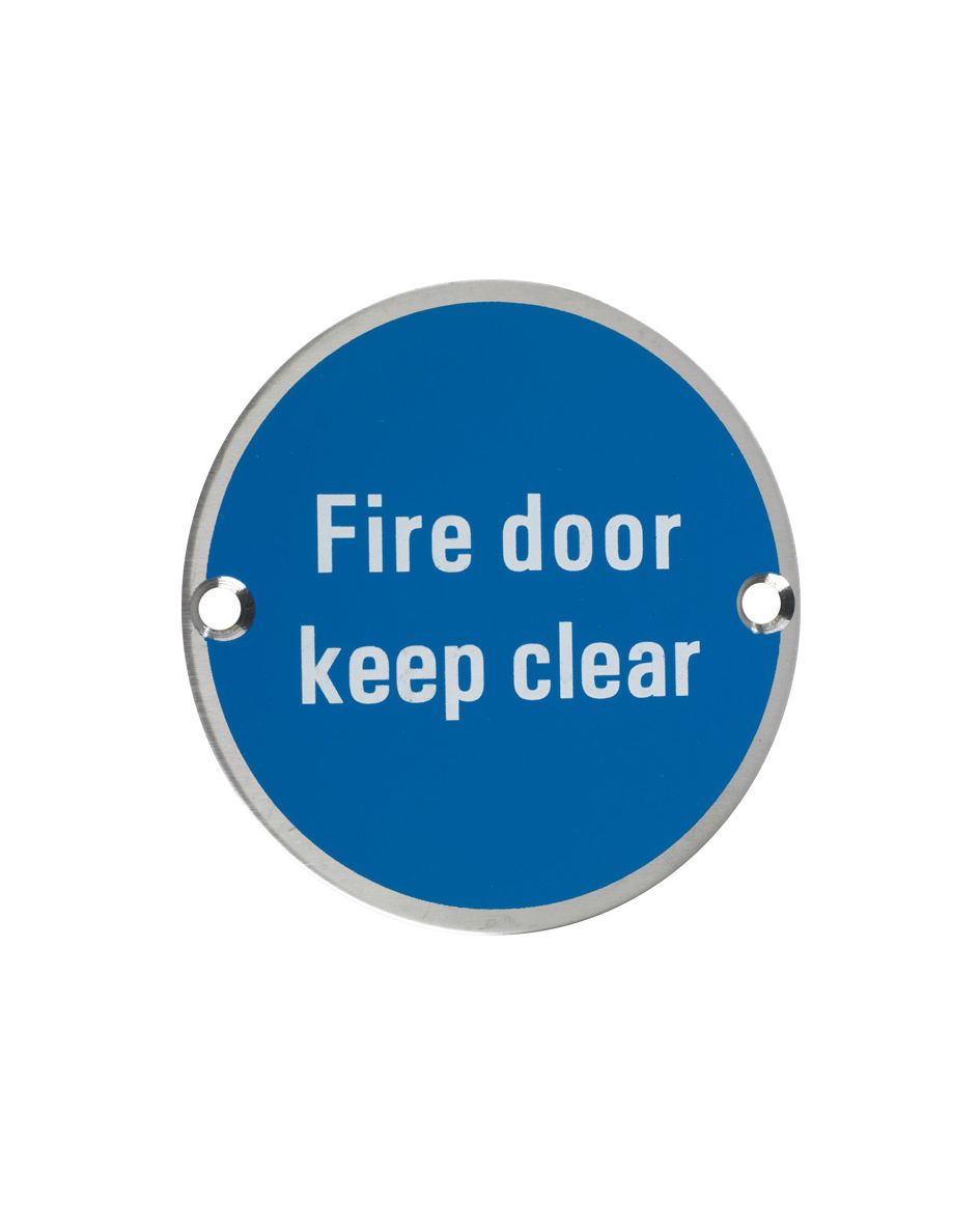 Fire Door Keep Clear - 76mm dia