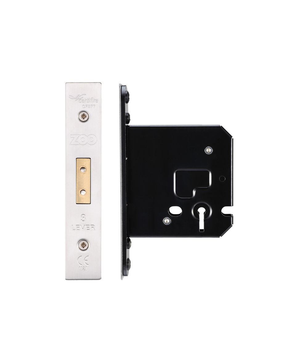 3 Lever Dead Lock - 76mm C/W PVD Forend and Strike